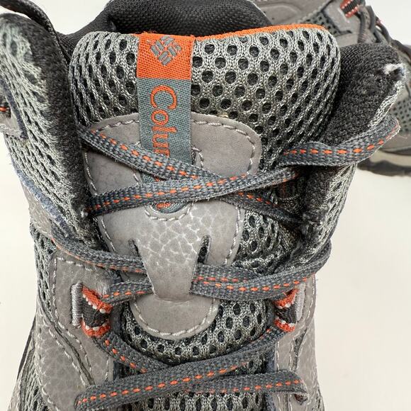 Columbia Boots Men's 9 Grey Orange Omnigrip Hiking Boot Outdoor Adventure Gear - Picture 6 of 10